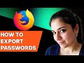 How to Export All Saved Passwords from Mozilla Firefox