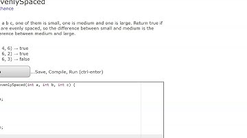 Logic - 2 (evenlySpaced) Java Tutorial || codingbat.com