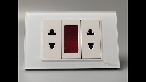 Ổ Cắm Đôi 2 Chấu Âm Tường Mặt Kính Cường Lực Màu Trắng TENKO I Tenko.com.vn