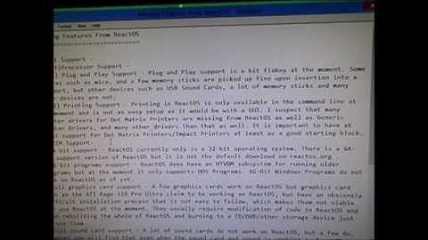 Some Current Flaws And Missing Features Of ReactOS [February 2017]
