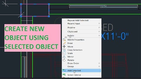 Create New Object Using  "Add Selected" Command | Add Selected in AutoCAD | Create similar Object