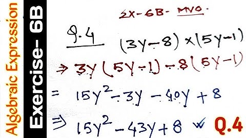 Exercise- 6B | Qus- 4 | Class 8 | Operations On Algebraic Expressions | R S AGGARWAL  #mvo #algebra