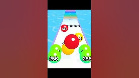 BALL RUN 2048 Game All Levels Walkthrough Games Level Z43 - Rainbow Balls #shorts