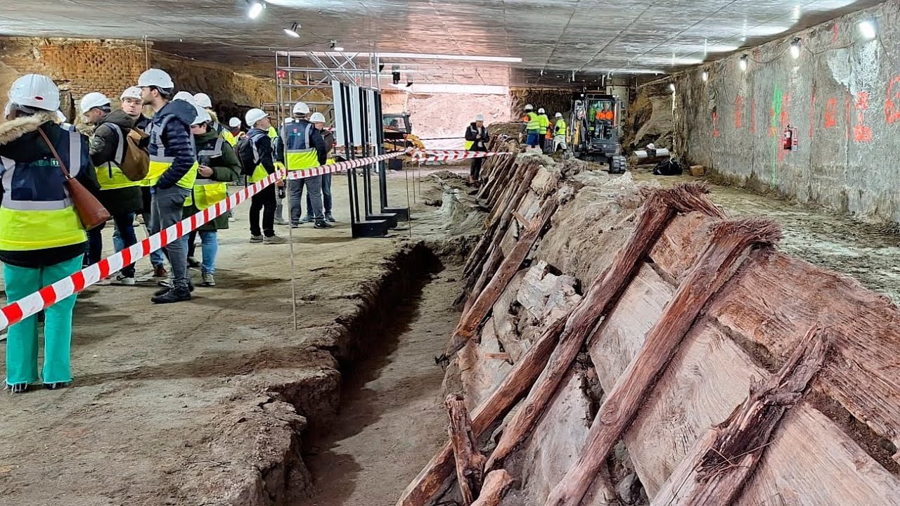 Descubren restos del Canal del Manzanares en las obras de la L-11 de Metro de Madrid