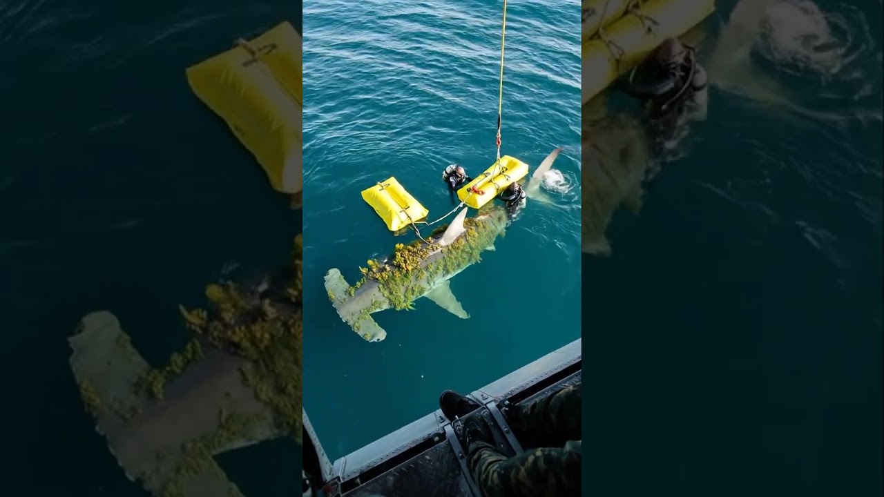 Epic Helicopter Rescue Of Giant Hammerhead Shark 🚁