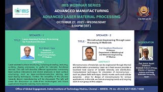 Advanced Laser Manufacturing