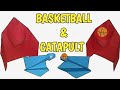 How to make easy origami basketball & catapult// DIY CRAFTS SNR image