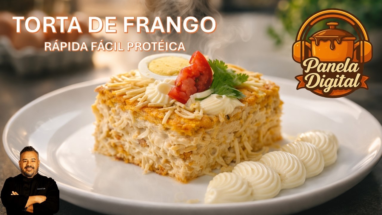 TORTA DE FRANGO Rápida Fácil e Proteica