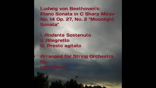 Ludwig von Beethoven- Piano Sonata No. 14, Op. 27, No. 2 "Moonlight Sonata" 1.) Adagio sostenuto