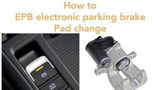 How to change rear brake pads replacement with electronic parking brake EPB Caliper Using Autel tool