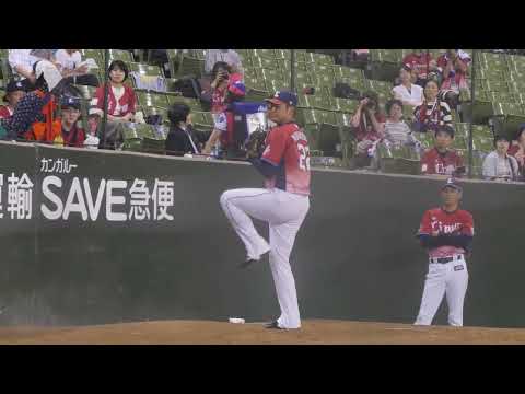 埼玉西武ライオンズ 中塚駿太投手のブルペンでの投球練習を後ろから見てみる