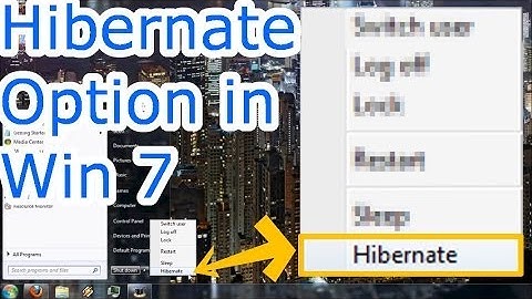 How to Make "Hibernate" appear in the Start Menu in Windows 7