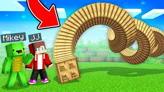 JJ and Mikey Found A NEW LONGEST SPIRAL TRAPDOOR in Minecraft Maizen!