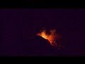 Etna volcano: strombolian activity at New SE crater and steam rings