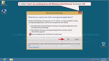 How to Disable SmartScreen feature in Windows 8.