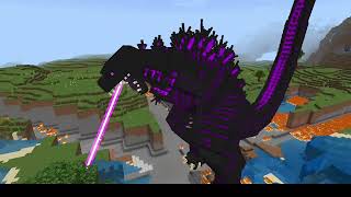 แจก+รีวิว โคตรโหด!! แอดออนชิน ก็อดซิลล่า มาพร้อมกับพลังทำลายสุดรุนแรง Shin Godzilla Addon Minecraft