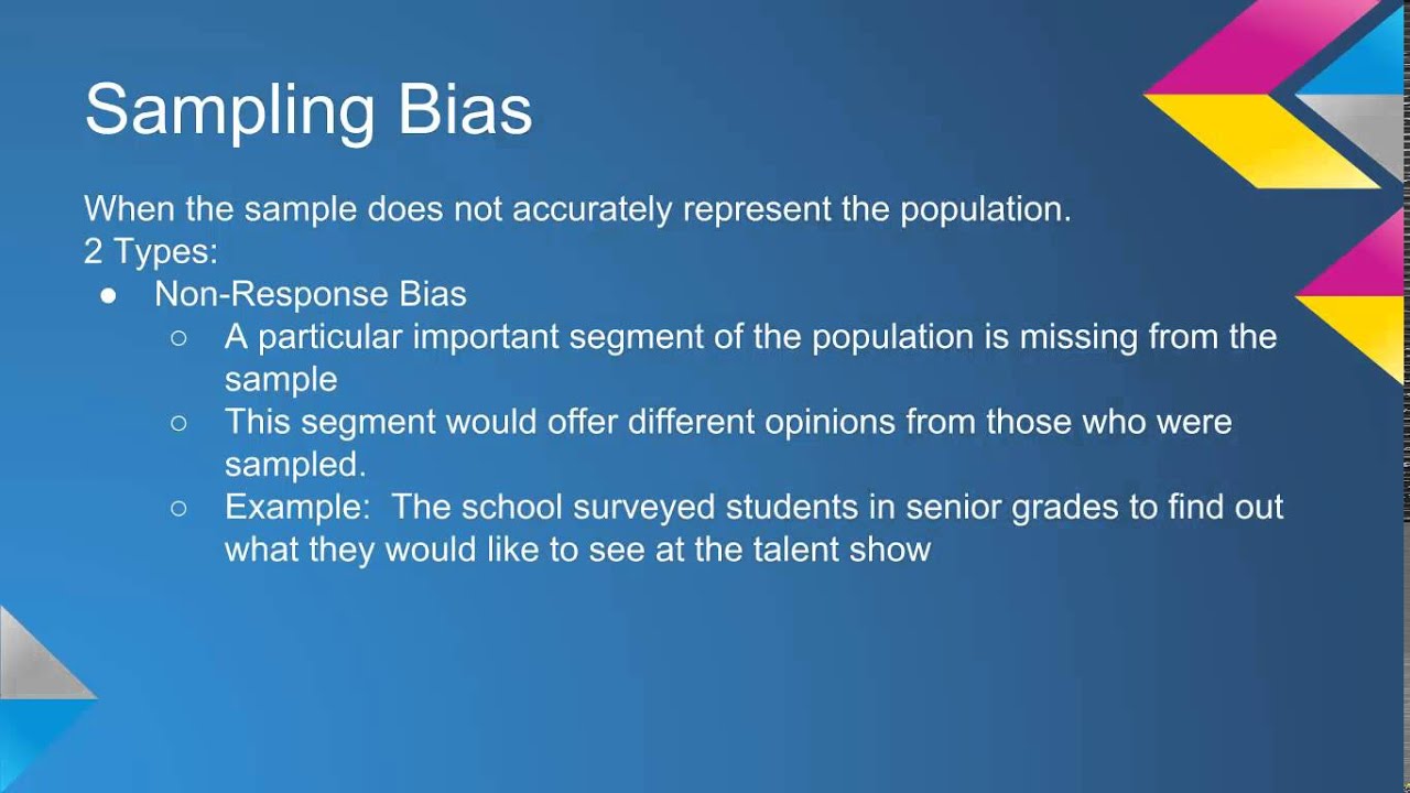 What is non-response bias?