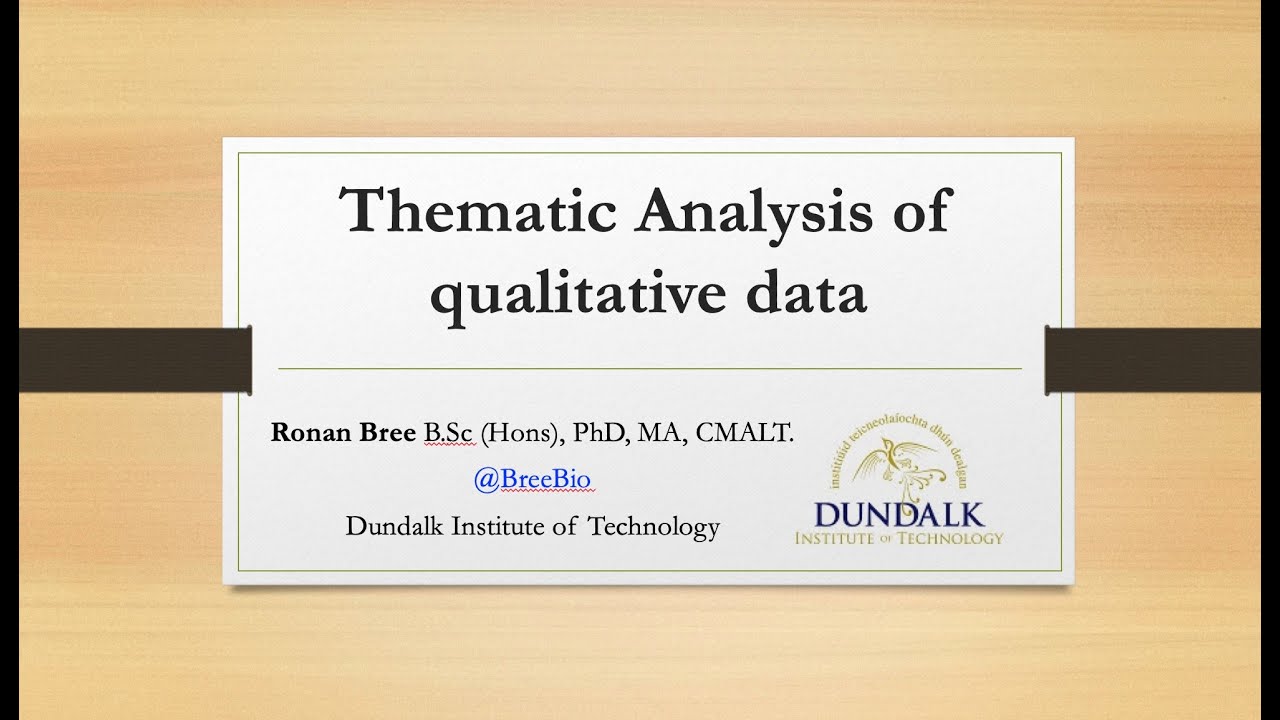 thematic analysis in qualitative research youtube