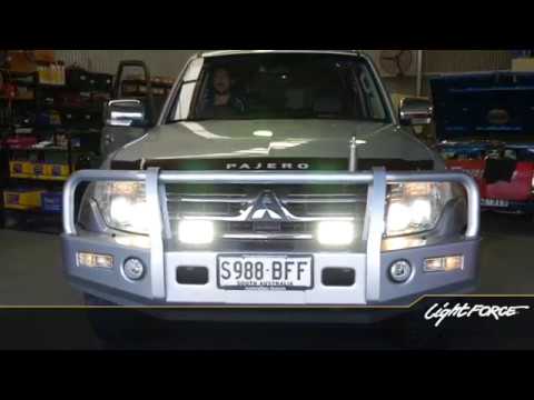 Mitsubishi Pajero  –  Not H4 or HB3 headlight globes Lightforce DIY Install