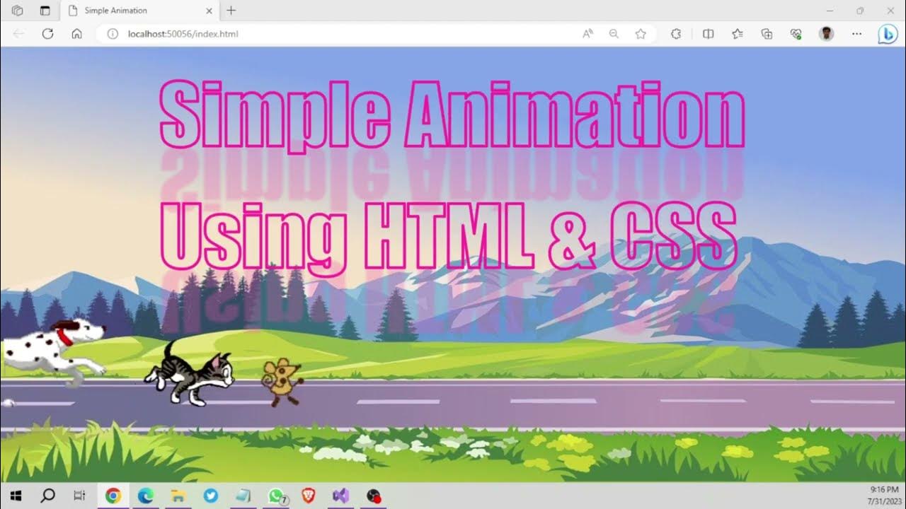 Amazing Running Animal Animation: 🐕🐱🐭Dog, Cat & Rat | HTML CSS 📝 ...