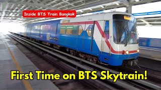 Bangkok BTS Skytrain for the FIRST TIME #bts #skytrain #bangkok #travelvlog #siamcenter  #train