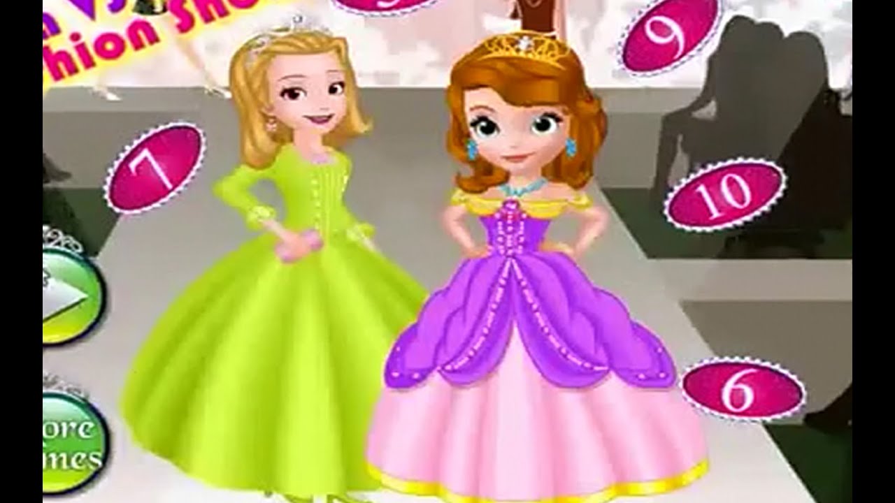 Disney Princess Sofia vs Amber Fashion kids Games - YouTube