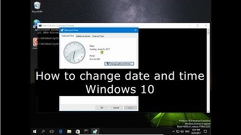 How to change date and time Windows 10