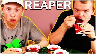 FLAMIN HOT Mac N Cheese | CAROLINA REAPER | Cheetos Challenge 😆 @PartyofTwo4U