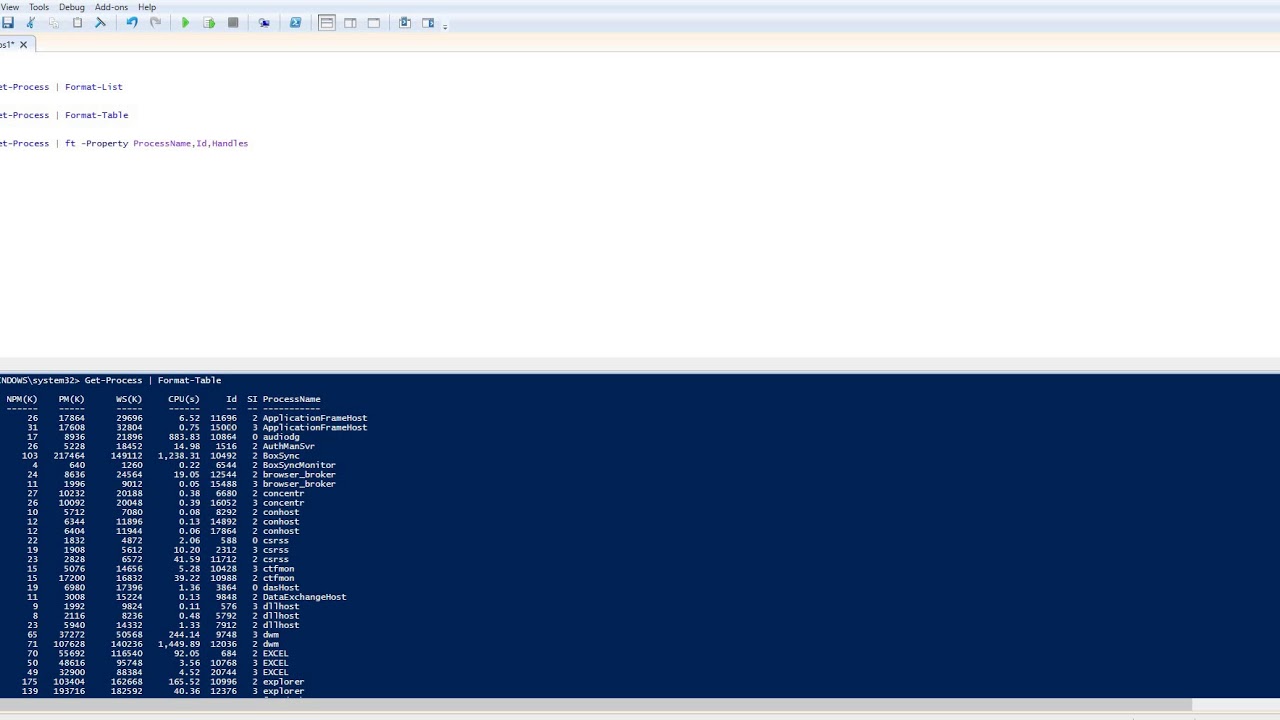 Powershell Basics 07 - Format-List And Format-Table