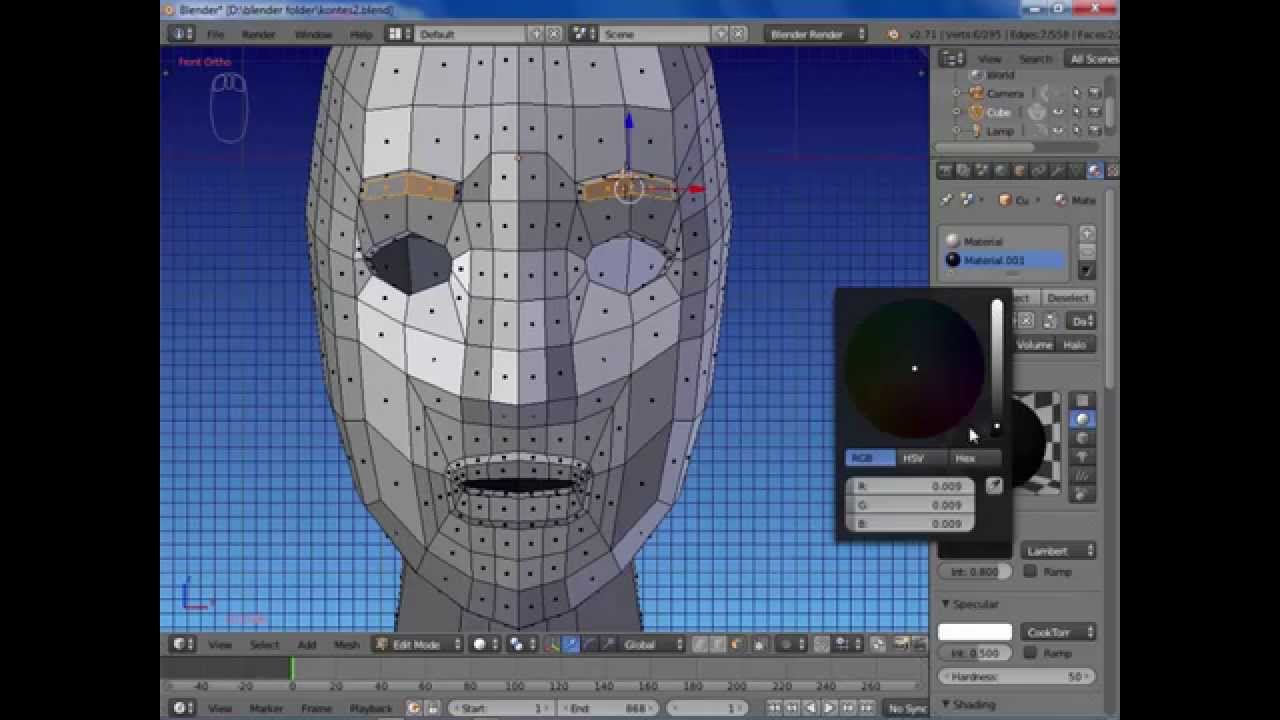 3D BLENDER MODELING WAJAH 1 YouTube