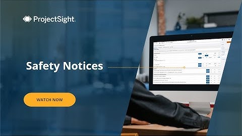 Trimble ProjectSight User Training Video: Field Management. Safety Notices