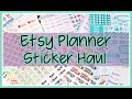 Etsy Planner Sticker Haul | Sticker Shopping For My Erin Condren Daily Duo