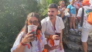 Romería do monte Santa Tecla en A Garda.O bautizo do viño.😜