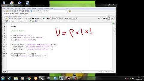 (Kadek Riki Lasmana) Cara menghitung volume balok menggunakan MATLAB