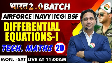 Differential Equations -1 Airforce, Navy, ICG | Complete Maths for Airforce X Group | Airforce