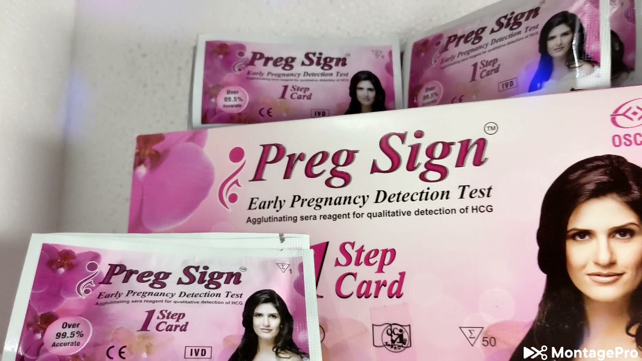 PREG SIGN Early Pregnancy Detection Test 1 Step Card YouTube