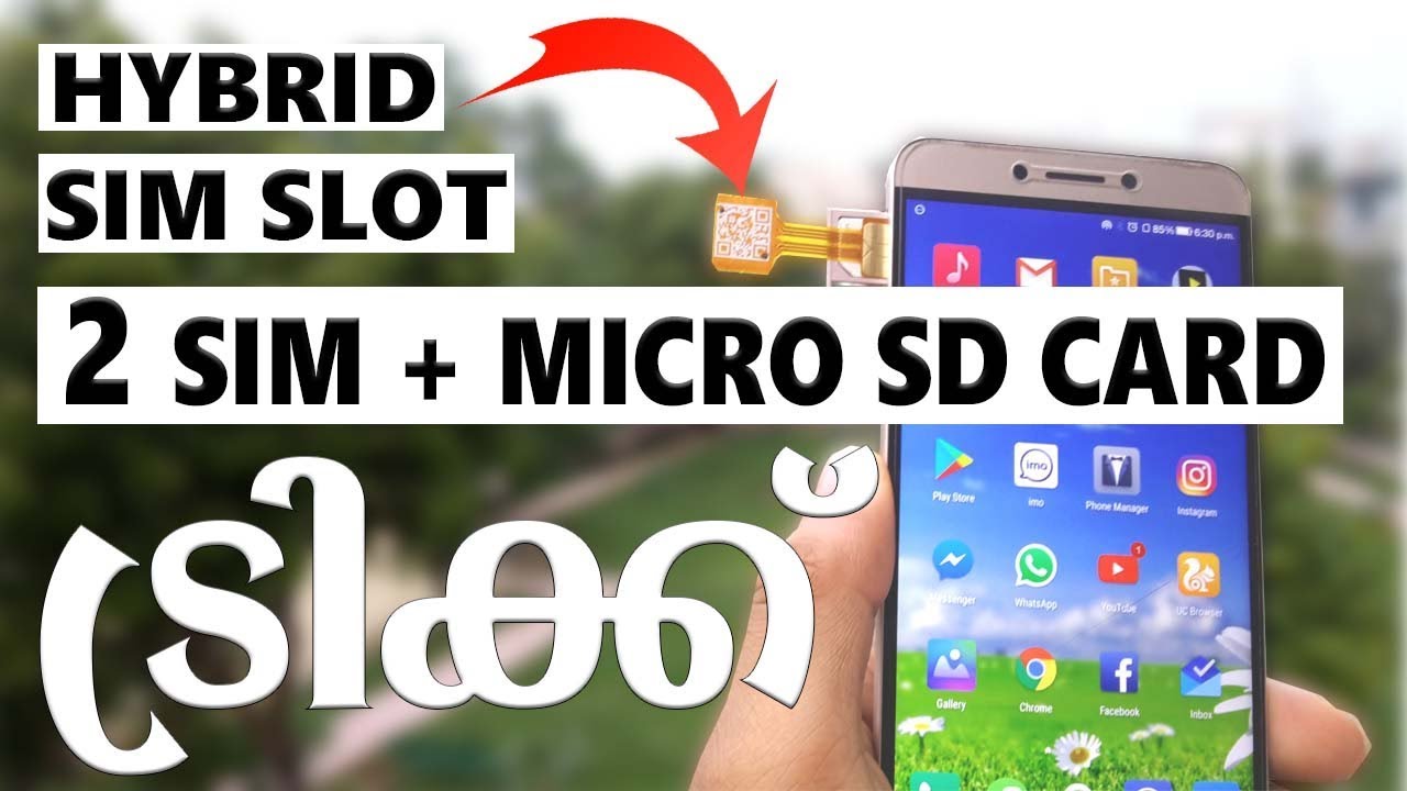 HOW TO USE 2 SIM WITH SD CARD IN HYBRID SIM SLOT [MALAYALAM]