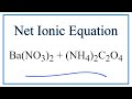 Net Ionic Equations and Spectator Ions