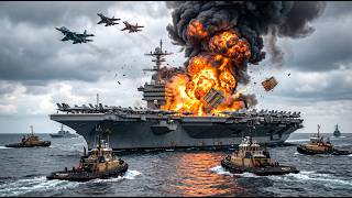It just happened! The first battle in the Black Sea—a Russian Su-33 jet sank a US aircraft carrier.
