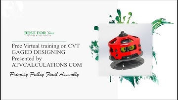 CVT Design lecture series Video:8 CVT Primary Pulley Final assembly #cvtdesign