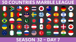 50 Countries Marble Race League Season 32 Day 7/10 Marble Race in Algodoo