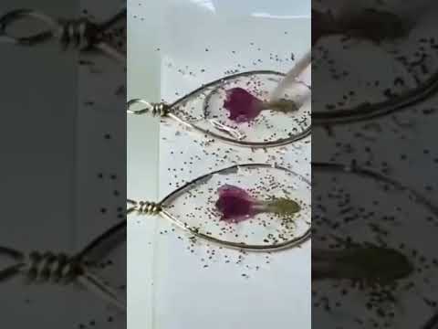 Beautiful Resin Dry Flower Earrings 🌺 | Resin Art Business 🌌