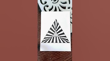 How to draw a easy illusion drawing #easy #optical #illusion #lines #drawing #triangle #shorts