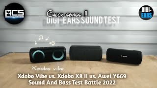 Xdobo Vibe vs. Xdobo X8 II vs. Awei Y669 Sound And Bass Test Battle 2022