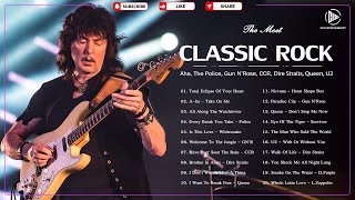 70s 80s 90s Classic Rock Songs Playlist - A-ha, The Police, Gun N&#39;Rose, CCR, Dire Straits, U2