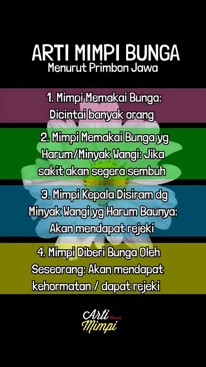 Arti Mimpi Bunga Menurut Primbon Jawa #artimimpi #bunga #primbonjawa