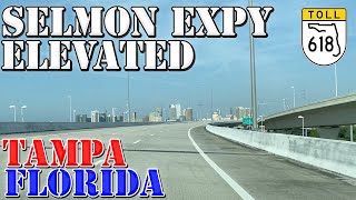 Selmon Expressway ELEVATED LEVELS  Tampa  Florida  4K Highway Drive