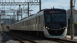 東急2000系2122F急行久喜行き(02K)が伊第87号踏切を高速通過