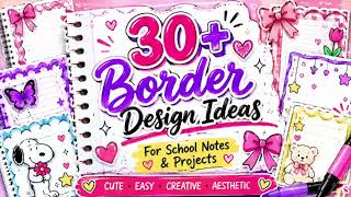 50 Beautiful Border Designs/Project Work Designs/Title Page/Book/Project Designs/Front Page Design