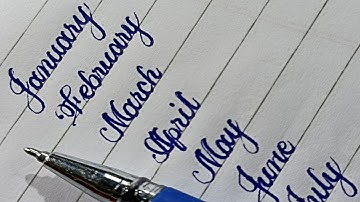 January February Months Name Handwriting | 12 Months Name | English Handwriting